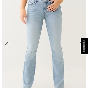 True Religion Women's Light Blue Straight Leg Jeans